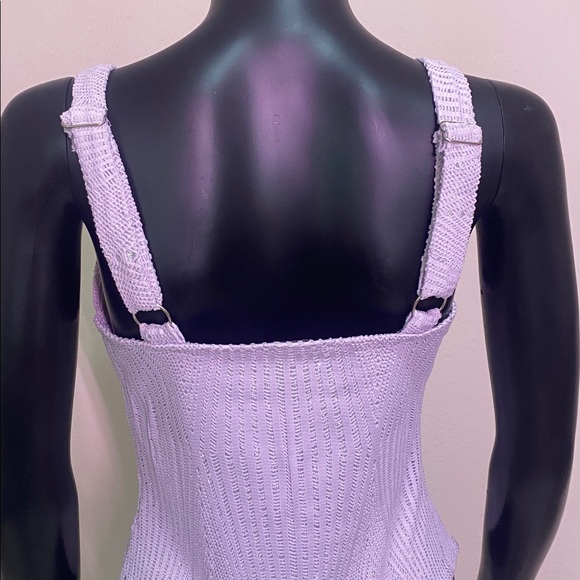 Haute Monde Lavender Textured Bodysuit with V-Notch - Picture 9 of 13